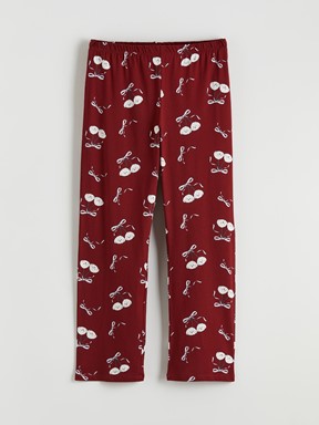 Pijama Takım BORDO BASKILI