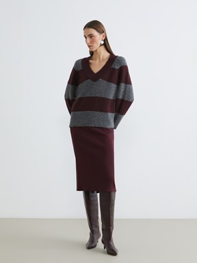 Kazak BORDO ÇİZGİLİ