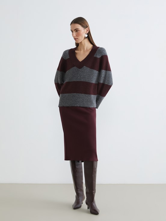 Kazak BORDO ÇİZGİLİ