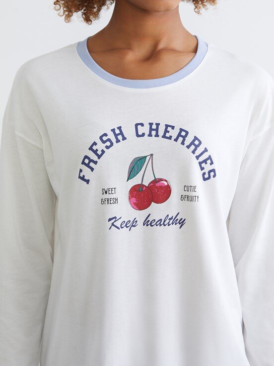 Pijama Takım MAVİ BASKILI