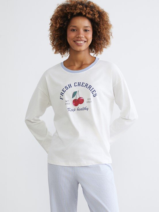 Pijama Takım MAVİ BASKILI