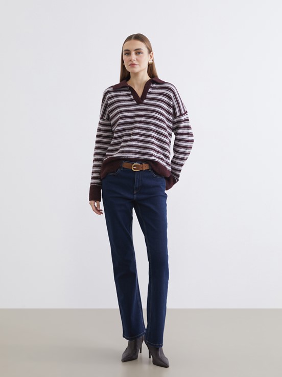 Kazak BORDO ÇİZGİLİ