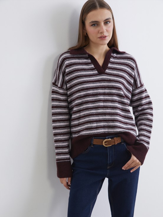 Kazak BORDO ÇİZGİLİ