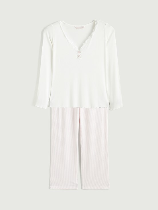 Pijama Takım PEMBE ÇİZGİLİ