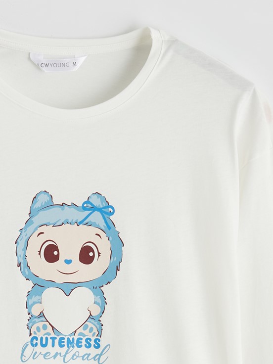 Pijama Takım AÇIK MAVİ BASKILI