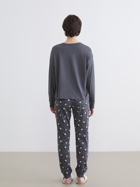 Pijama Takım GRİ BASKILI