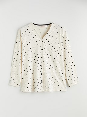 Pijama Takım EKRU BASKILI