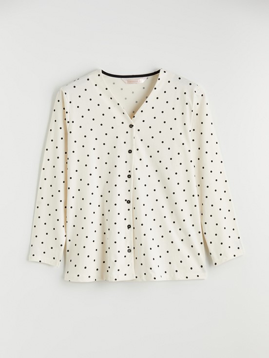 Pijama Takım EKRU BASKILI