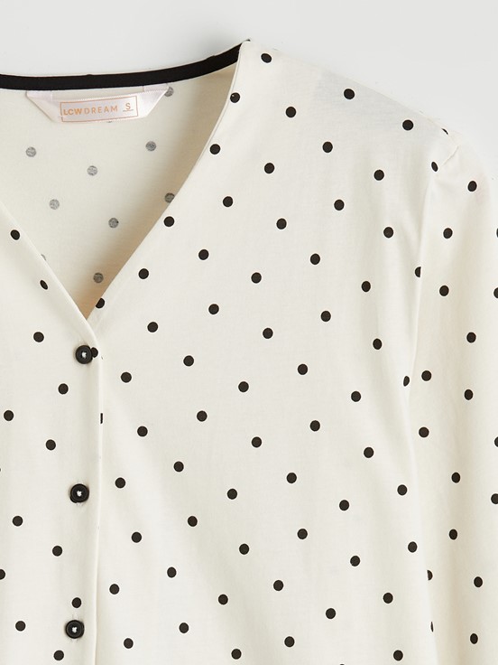 Pijama Takım EKRU BASKILI