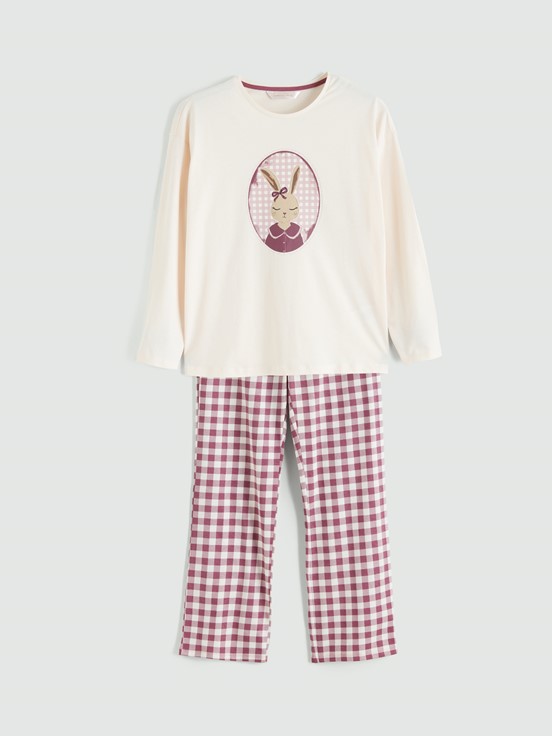 Pijama Takım KOYU KIRMIZI EKOSELİ