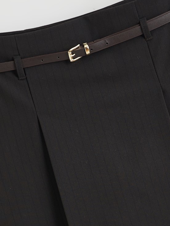 Şort Etek KAHVERENGİ ÇİZGİLİ