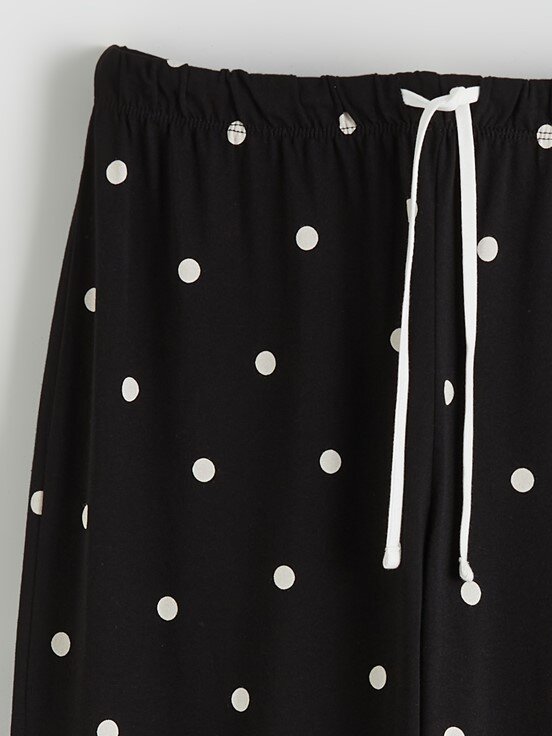 Pijama Alt SİYAH BASKILI