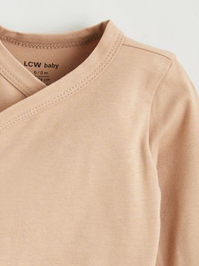 Çıtçıtlı Body AÇIK BEJ BASKILI