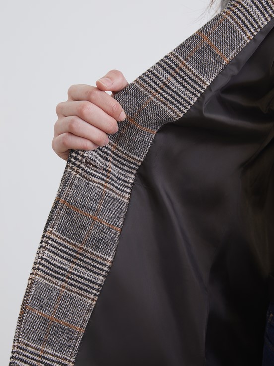 Blazer Ceket KAHVERENGİ EKOSELİ