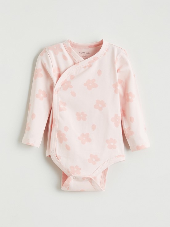 Çıtçıtlı Body PEMBE BASKILI