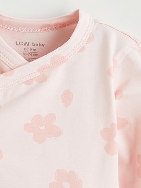 Çıtçıtlı Body PEMBE BASKILI