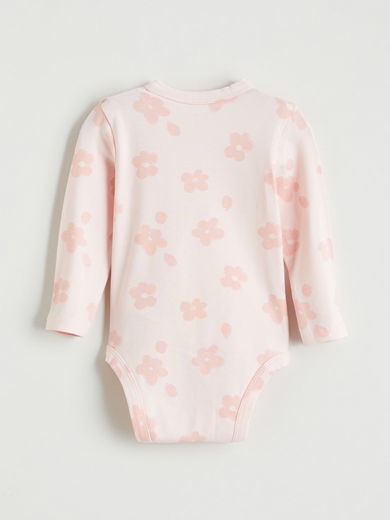 Çıtçıtlı Body PEMBE BASKILI