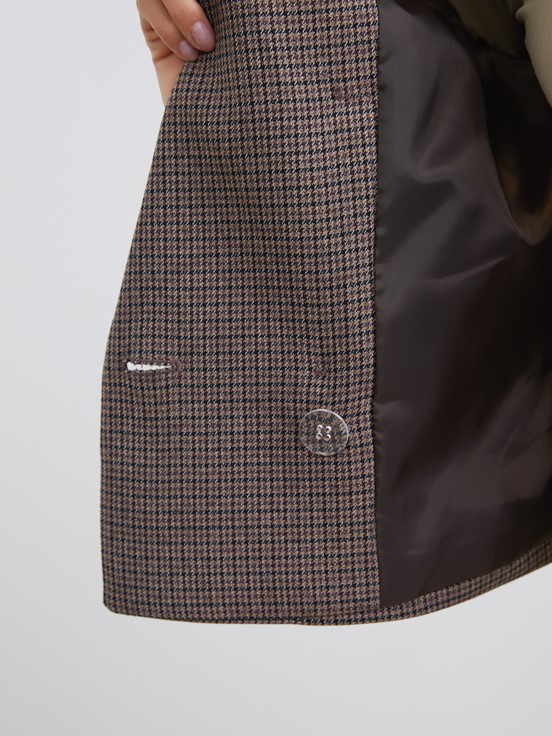 Blazer Ceket KAHVERENGİ EKOSELİ