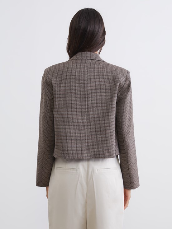 Blazer Ceket KAHVERENGİ EKOSELİ