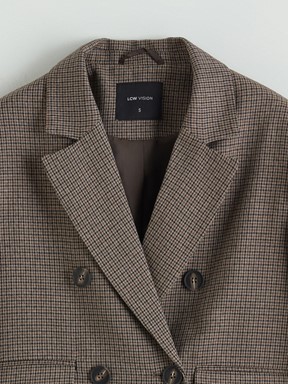 Blazer Ceket KAHVERENGİ EKOSELİ