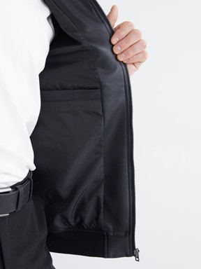 Deri Görünümlü Mont YENİ SİYAH