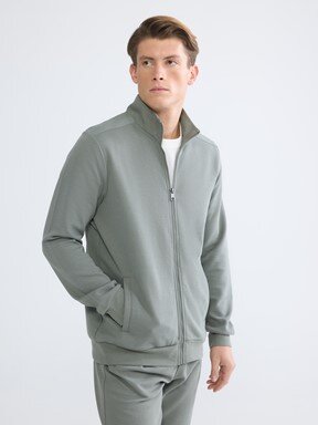 Fermuarlı Sweatshirt LACİVERT