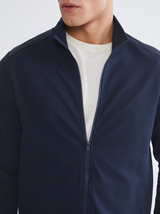 Fermuarlı Sweatshirt LACİVERT