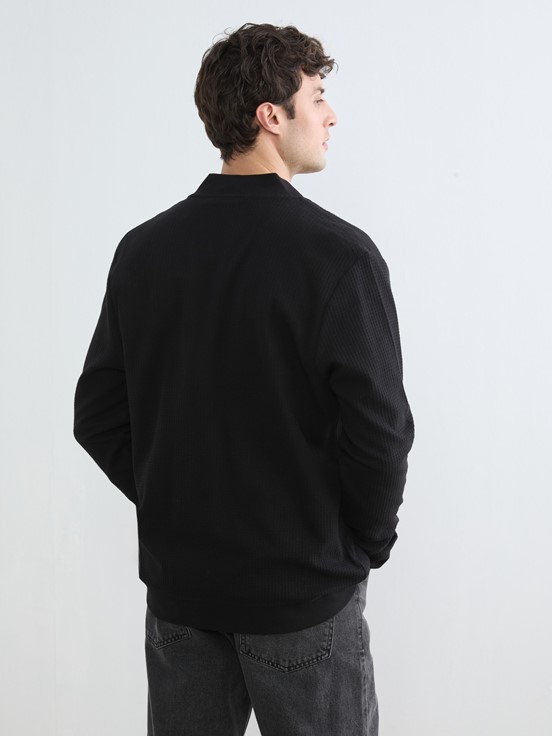 Fermuarlı Sweatshirt YENİ SİYAH