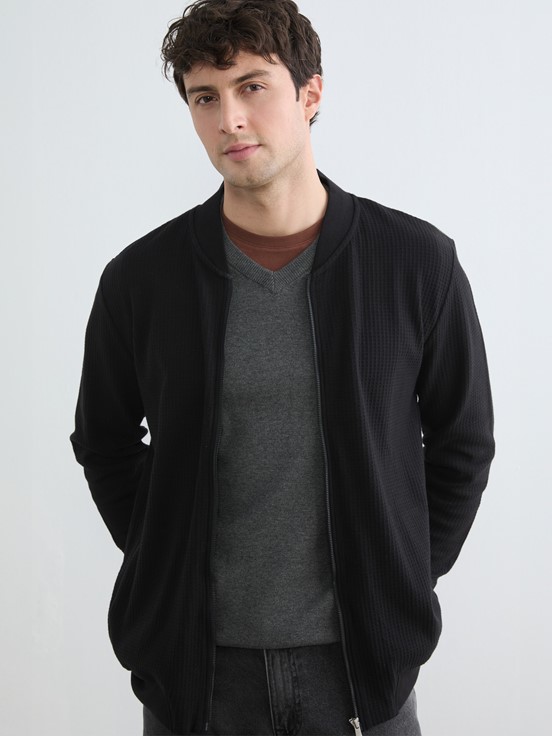 Fermuarlı Sweatshirt YENİ SİYAH