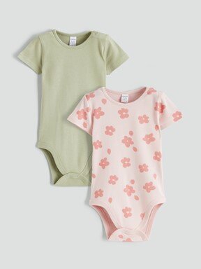 Çıtçıtlı Body AÇIK PEMBE BASKILI