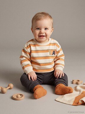 Takım KREM ÇİZGİLİ