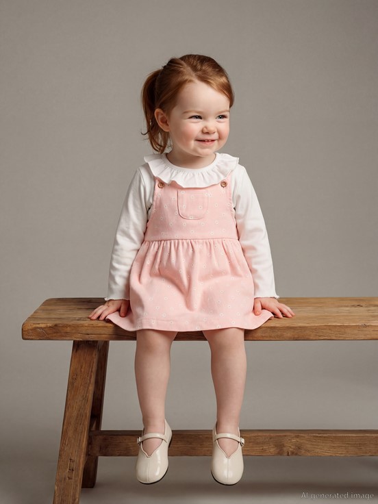 Elbise PEMBE BASKILI