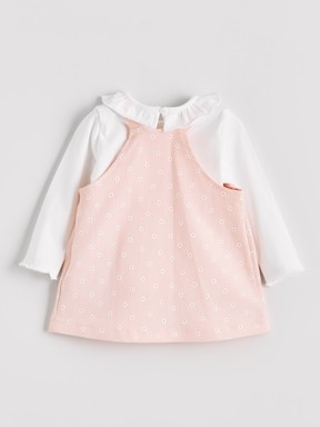 Elbise PEMBE BASKILI