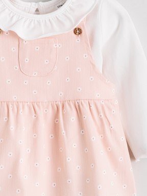 Elbise PEMBE BASKILI