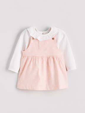 Elbise PEMBE BASKILI