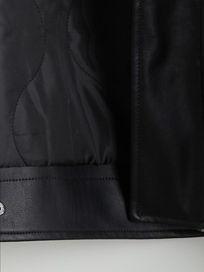 Deri Görünümlü Ceket YENİ SİYAH