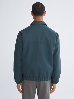 Deri Görünümlü Mont PETROL