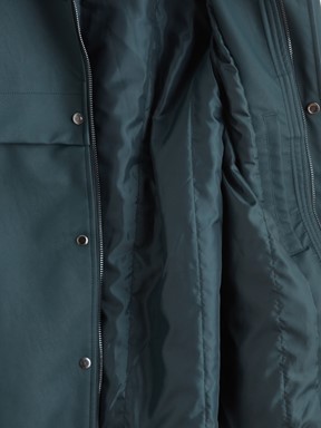 Deri Görünümlü Mont PETROL