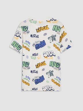 Şortlu Pijama Takımı EKRU BASKILI