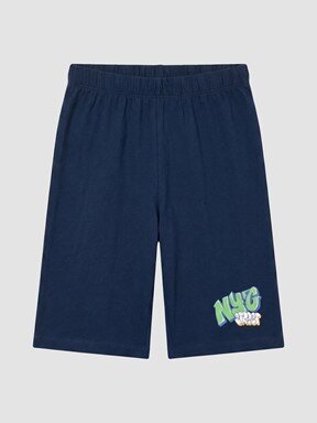 Şortlu Pijama Takımı EKRU BASKILI