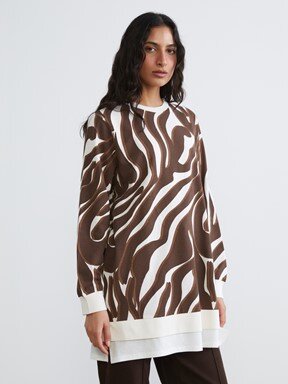 S64464Z8 KAHVERENGİ BASKILI