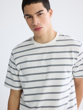 Tişört GRİ ÇİZGİLİ