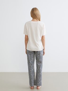 Pijama Takım KOYU GRİ BASKILI