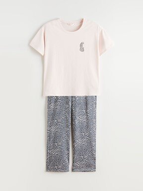 Pijama Takım KOYU GRİ BASKILI