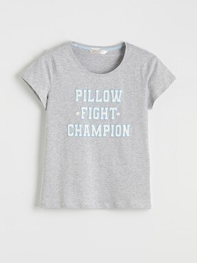 Şortlu Pijama Takımı AÇIK MAVİ BASKILI