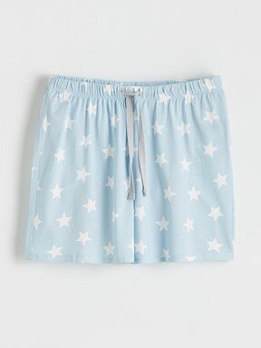 Şortlu Pijama Takımı AÇIK MAVİ BASKILI