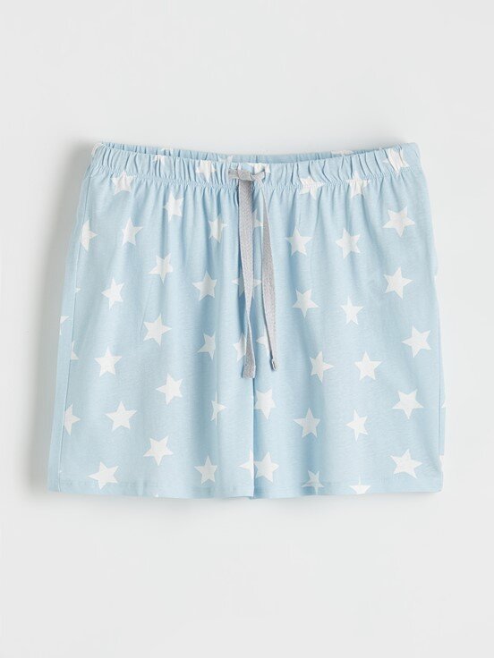 Şortlu Pijama Takımı AÇIK MAVİ BASKILI