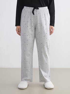 Pijama Alt GRİ MELANJ BASKILI