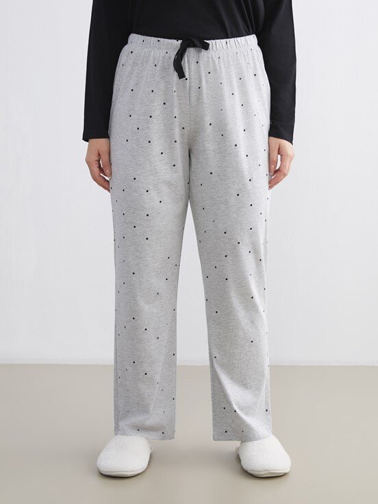 Pijama Alt GRİ MELANJ BASKILI