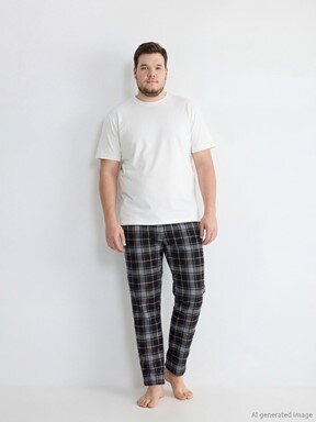 Pijama Alt SİYAH BASKILI